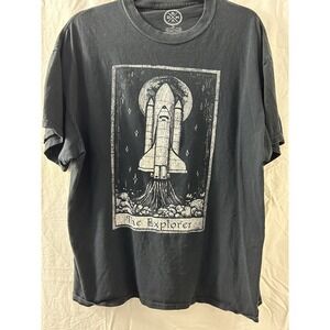 DOM Black Explorer Space Shuttle T-shirt‎ Men's Size XL